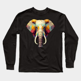 Majestic Elephant Head Poly Long Sleeve T-Shirt